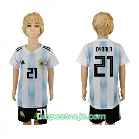 Billiga Fotbollströjor Argentina Dybala 21 Barn WM 2018 Hemma tröja